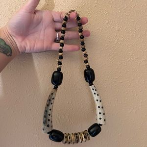 Vintage Chunky Wooden Beaded Necklace